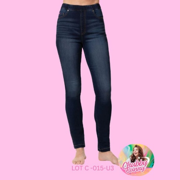 PajamaJeans High Waist Skinny Indigo Wash Jeans NWOT Size 3XL - (24-28W) stretch - Picture 6 of 6